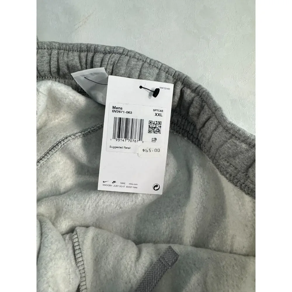 Nike Men's Sportswear Club Fleece Training Jogger Pants Size 2XL Gray